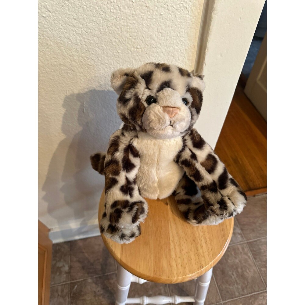 Retired Build-A-Bear Snow Leopard Cheetah Plush Stuffed Toy 12"